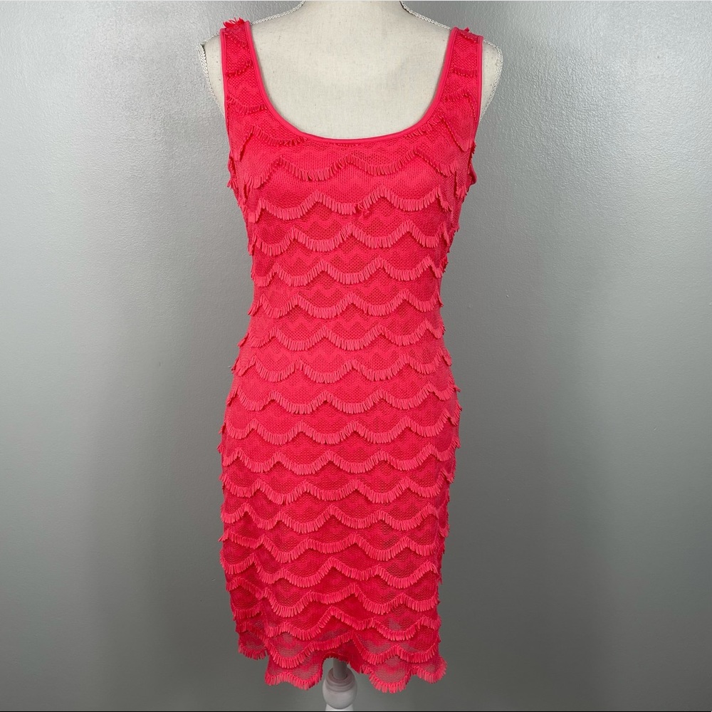 Guess || Fringe Scalloped Tank Dress